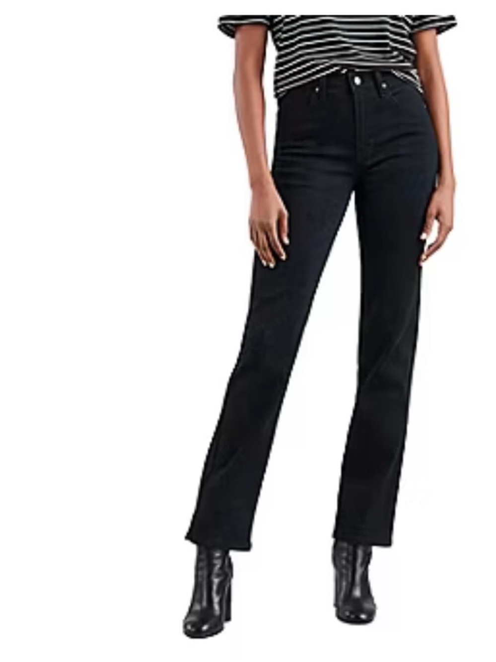 Levi’s High-Rise Black Women's Straight Jeans